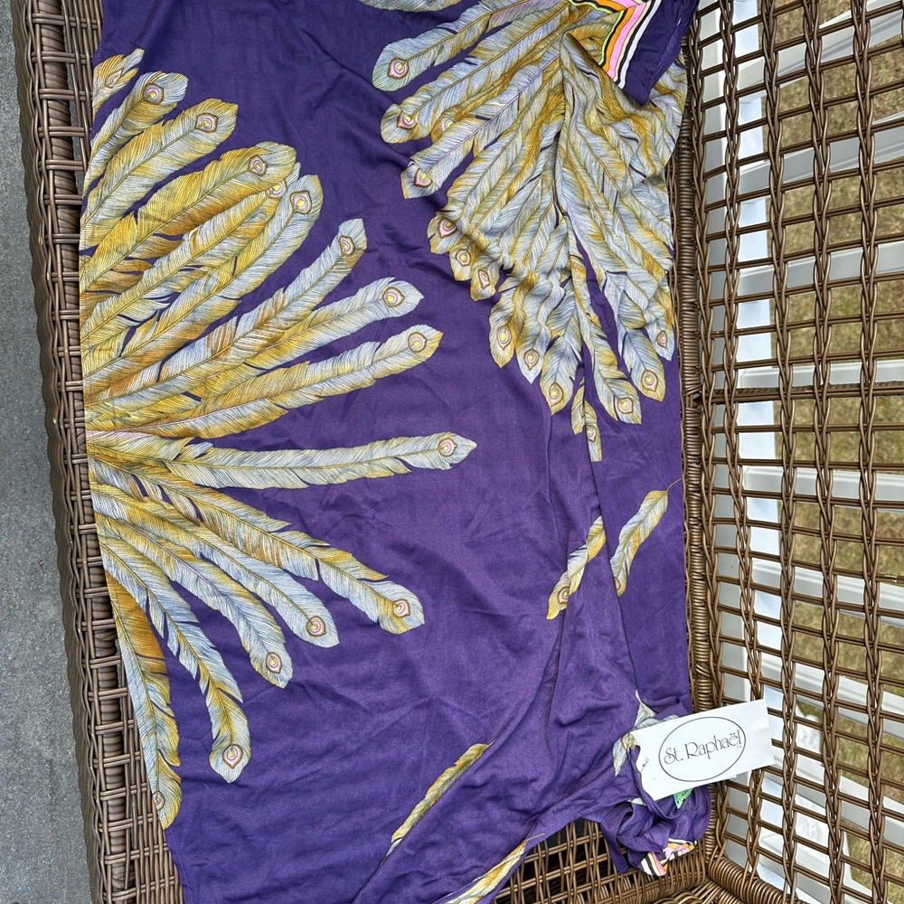 Vtg St. Raphael Stunning Gold OS Swim Cover new w/tags